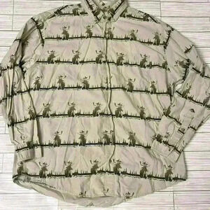 Woolrich Olive Ombré Moose Stripe shirt